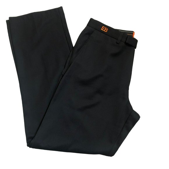 BOSS Hugo Boss Other - BOSS Hugo Boss DIX Black Dress Pants Sz 50 Flat Front Poly/Wool Blend